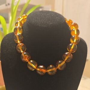Amber Beaded Necklace